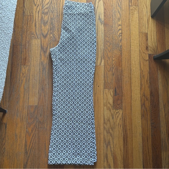 Free People Retro Flower Jacquard Stretch Flare Pants - Picture 2 of 6